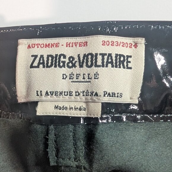 Zadig & Voltaire | Peko Vinyl Leather Pants In Black - Picture 8 of 15